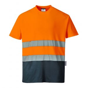 Portwest S173 T-shirt dwukolorowy ostrzegawczy Cotton Comfort