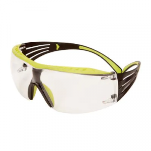 3M™ SecureFit™ 400 Okulary ochronne z powłoką RAS, zielono-czarne zauszniki, bezbarwne soczewki, SF401XRAS-GRN-EU