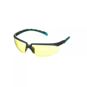 3M™ Solus™ 2000, Okulary ochronne, KN, szaro/niebiesko-zielone zauszniki, z powłoką Scotchgard™, żółte soczewki, S2003SGAF-BGR-EU