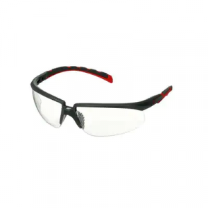 3M™ Solus™ 2000, Okulary ochronne, KN, szaro/czerwone zauszniki, z powłoką Scotchgard™, bezbarwne soczewki, S2001SGAF-RED-EU