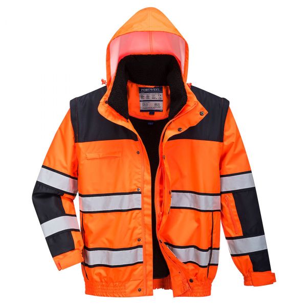 Portwest C466 Ostrzegawcza kurtka zimowa Bomber 3 w 1