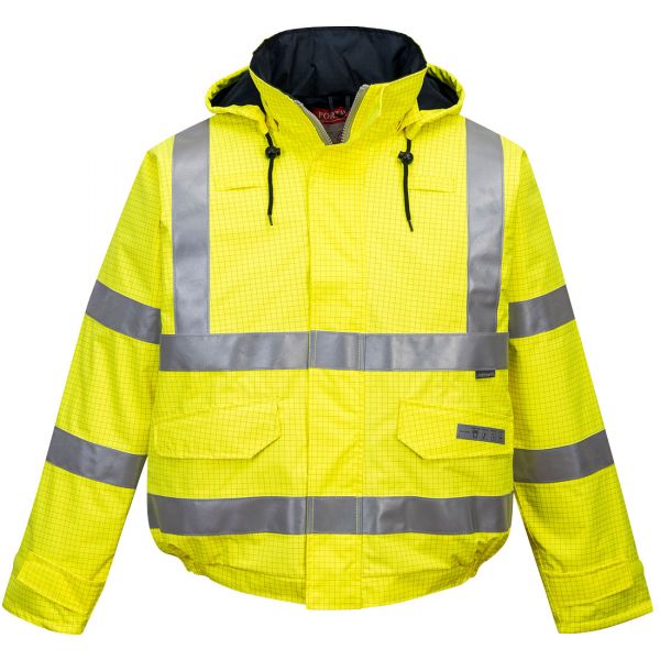 Portwest S773 Trudnopalna kurtka ostrzegawcza i antystatyczna Bomber Bizflame Rain