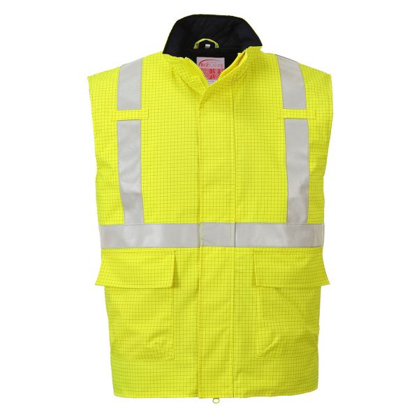 Portwest S776 Trudnopalny i antystatyczny ocieplacz ostrzegawczy Bizflame Rain