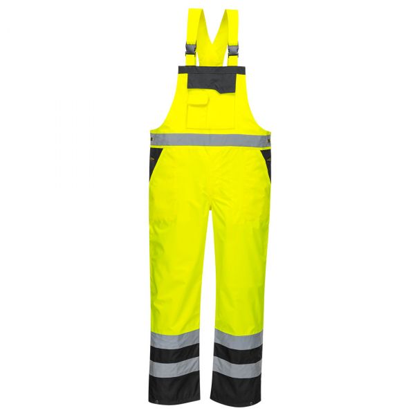 Portwest S488 Kontrastowe ogrodniczki ostrzegawcze nieocieplane