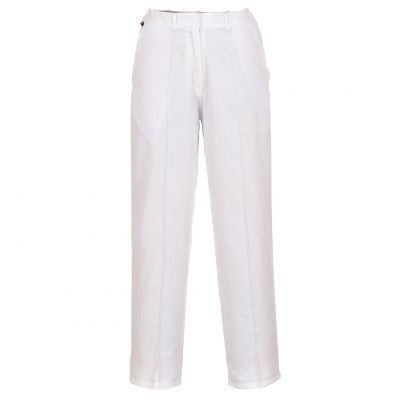 Spodnie damskie z elastycznym pasem PORTWEST LW97 - białe